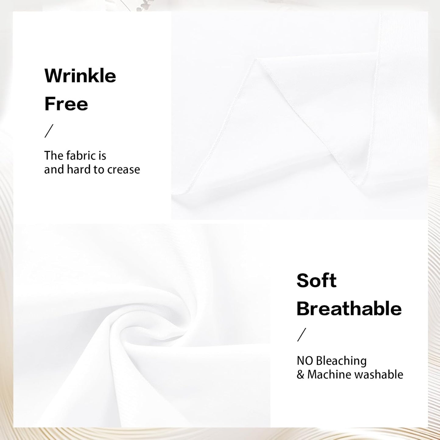 VOK White Wedding Arch Draping Fabric Chiffon Fabric, 29in x 18Ft Sheer Chiffon Outdoor Curtain for Wedding Ceremony Birthday Party Decoration (White,1 Panel)