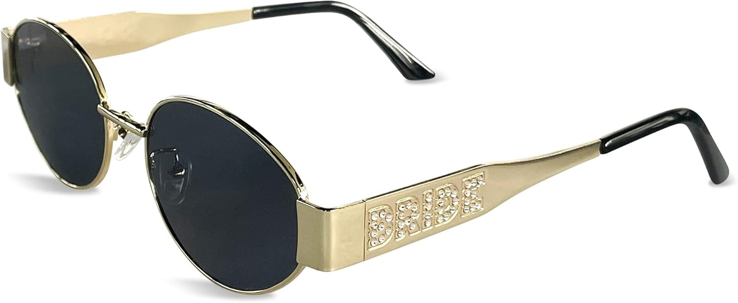 Bride's Babes Bride Sunglasses,Bachelorette Party Decorations,Bridal Shower Accessory,Metal Frames Shades,Bride To Be Gift
