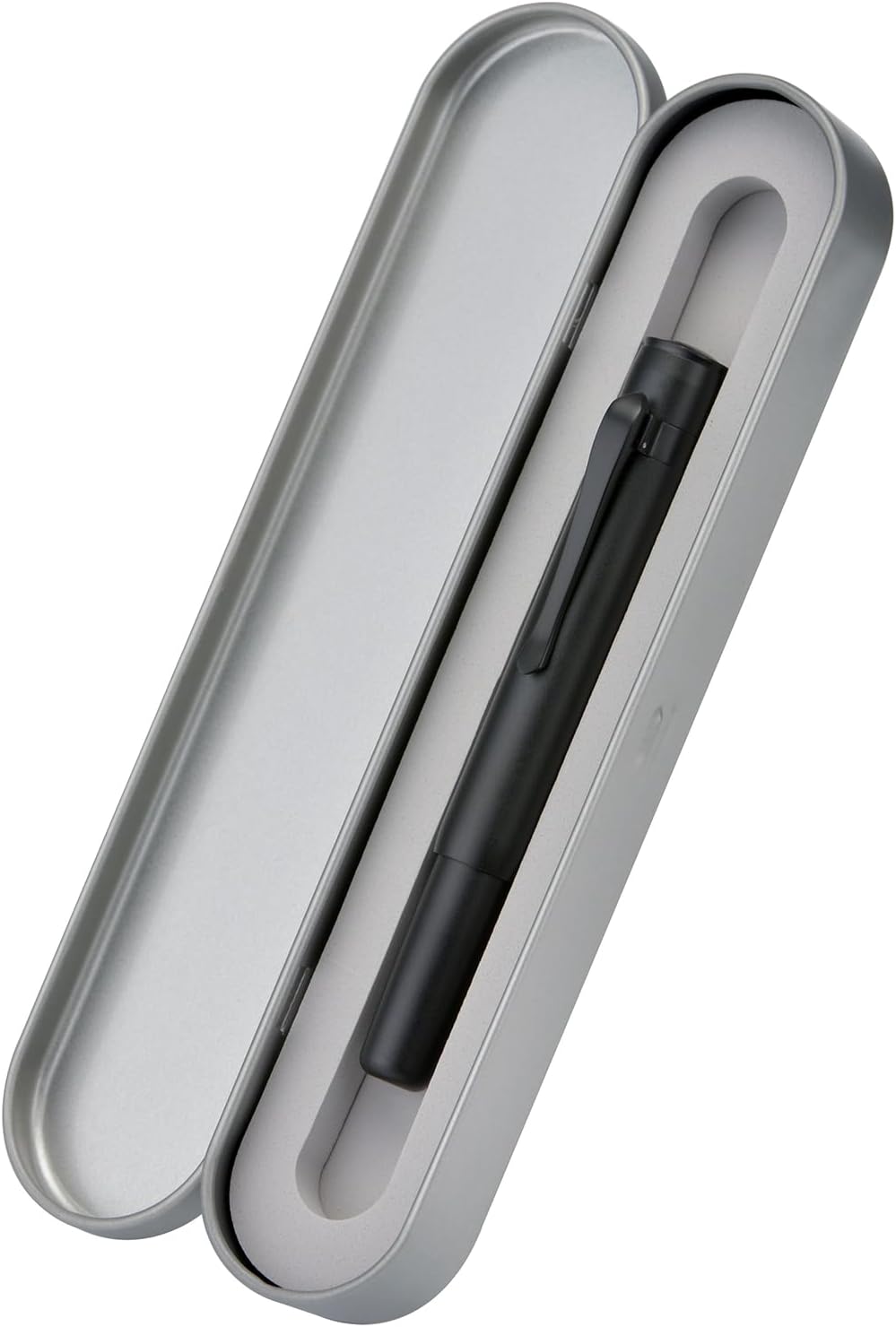 Hongdian M2 Mini Fountain Pen with Extra Fine Soft Nib, Sleek Shape Aluminium Short Pocket Travel Pen (Matte Black)