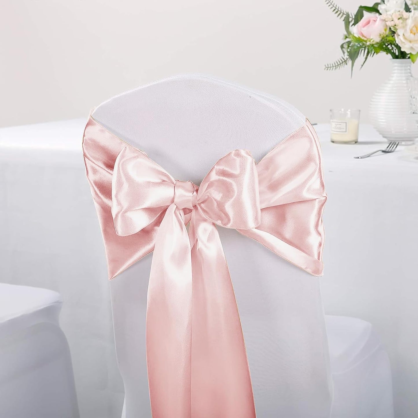 15-Pack Satin Table Runner Rose Gold 12 x 108 inches Long, Table Runners for Wedding, Birthday Parties, Banquets Decorations（15 Pack, 12x108 Inch, Rose Gold）