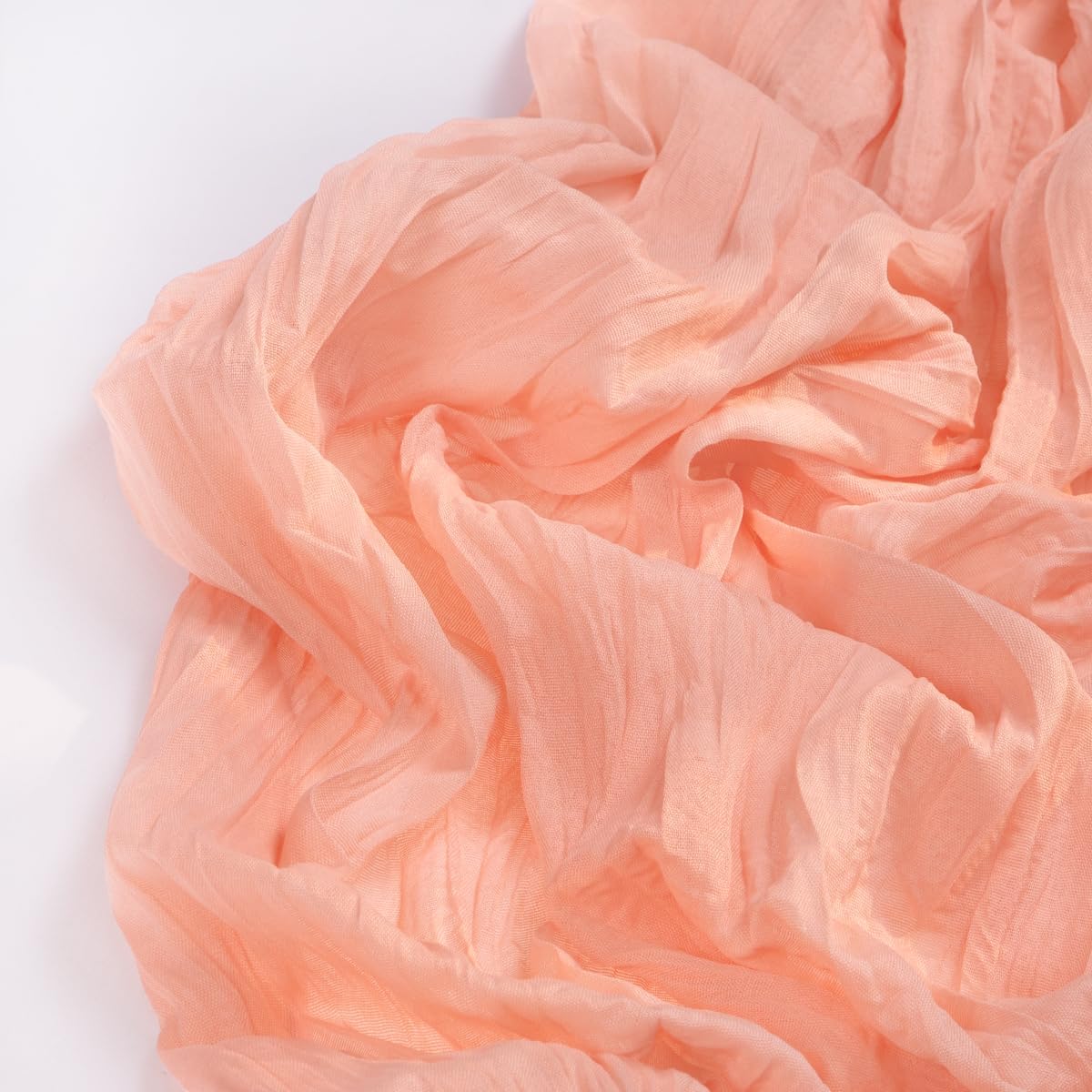 Coral Pink Cheesecloth Table Runner 6 Pack Fall Table Runners Boho Gauze 120 Inches Coral Cheese Cloth Fall Table Decorations for Thanksgiving Wedding Bridal Baby Shower Tea Party Decor