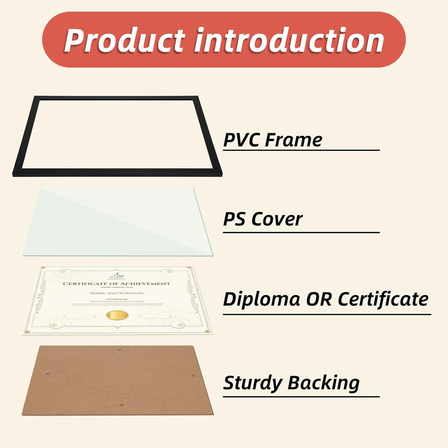Rempry 8.5 x 11 Picture Frame Set of 14, Certificate Frames 8.5 by 11, Black Photo Frame for Diploma Document, Tabletop and Wall Display