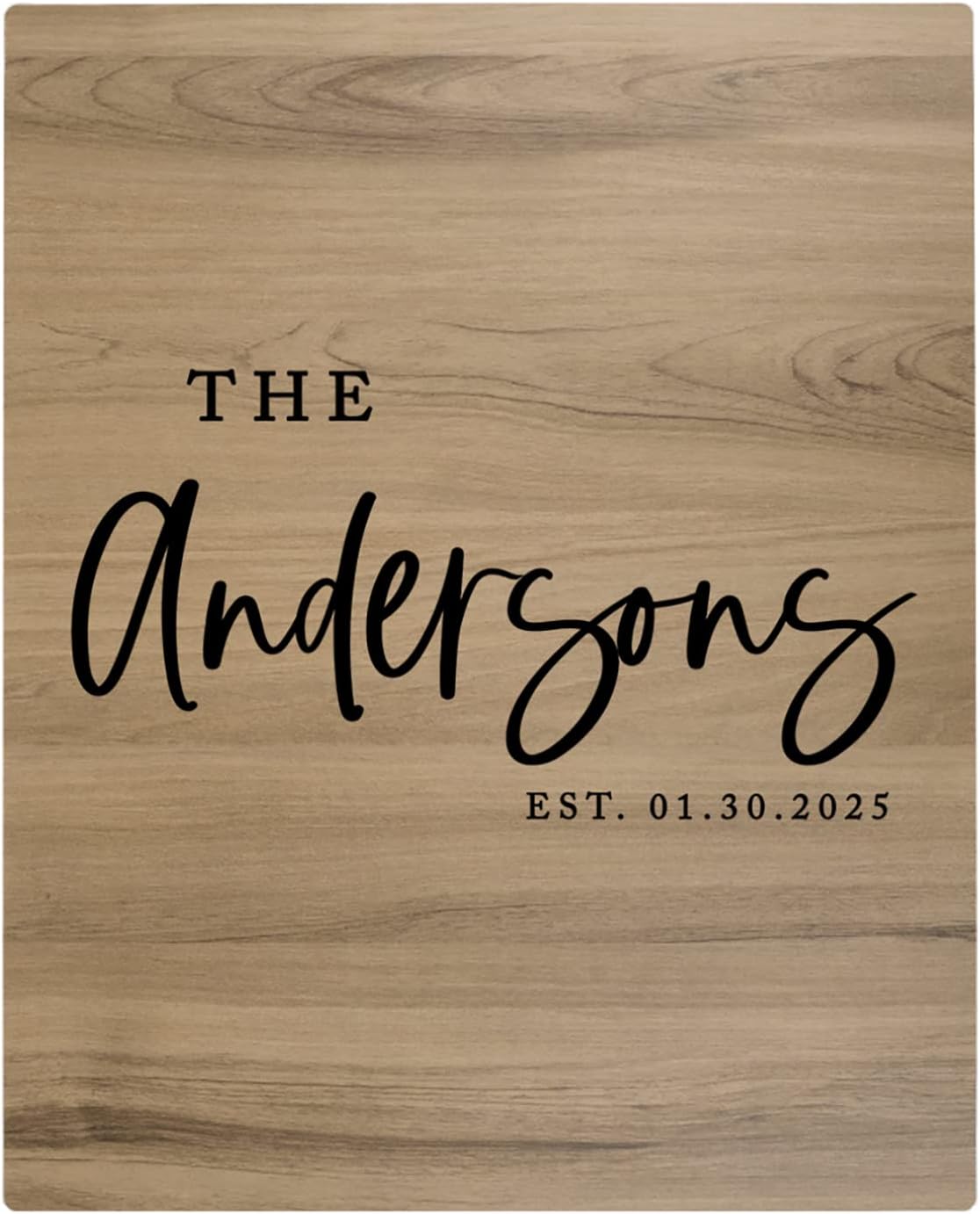 Andaz Press Large Wooden Welcome Sign for Wedding Rustic Welcome Sign 16" x 20" Custom Last Name & EST. Date Fall Wedding Signage English Oak MDF Wood Finish Wedding Reception Indoor Outdoor Signs