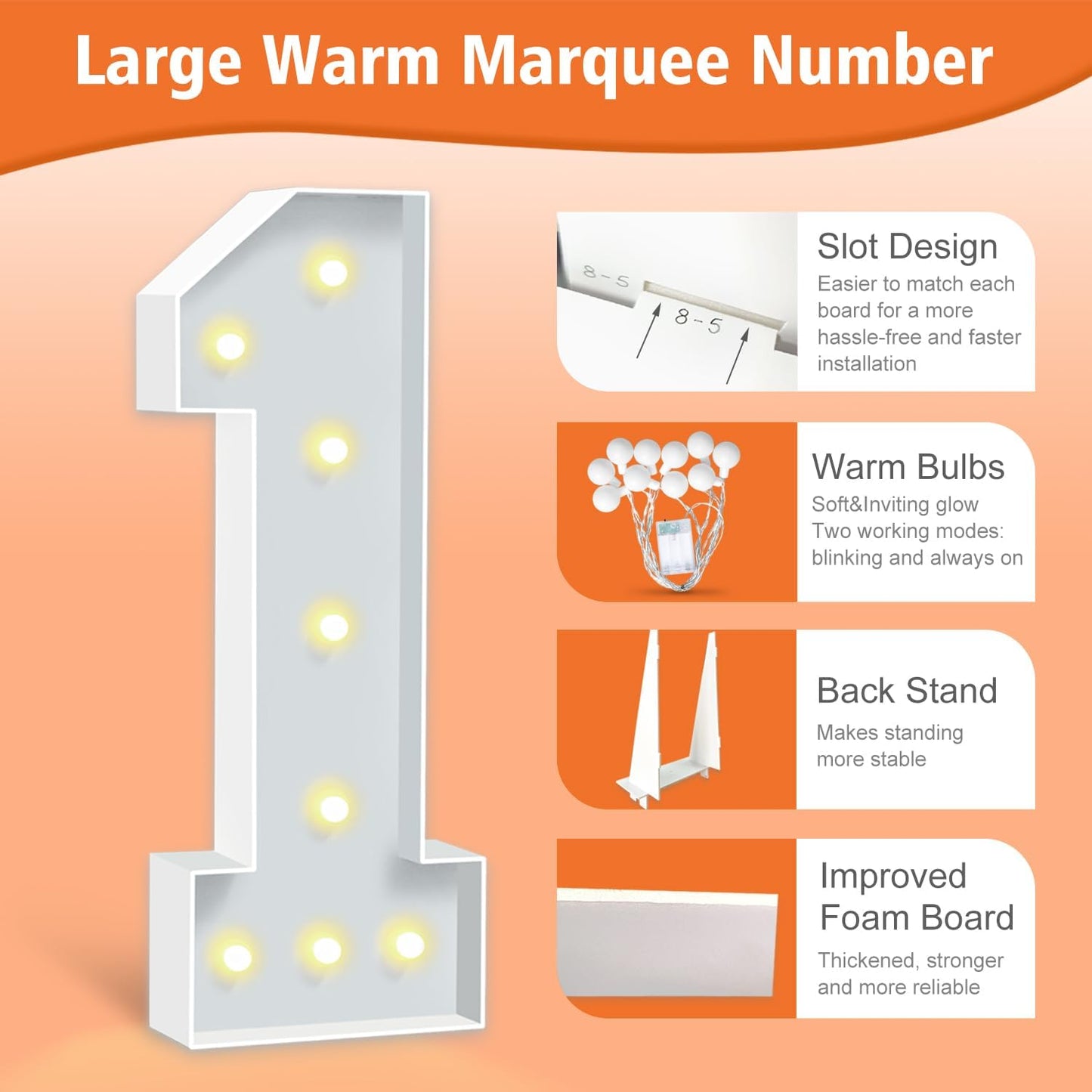 3FT Marquee Numbers 90, Large Light Up Numbers 90th Birthday Decorations for Her Him, Cardboard Number for Women Men Seniors Anniversary Party Decor Backdrop, DIY Foam Board Mosaic Number Sign