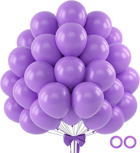 110pcs Purple Balloons 12 Inch Dark Purple Latex Balloon Arch Kit for Birthday Baby Shower Anniversary Graduation Wedding Party Decorations