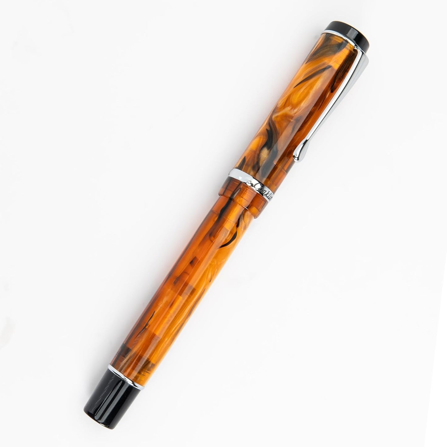 Conklin Duragraph Fountain Pen Amber - Stub Nib, Premium Writing Instrument for Calligraphy & Signatures