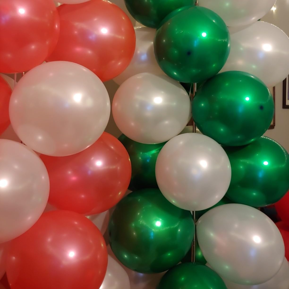 Chrome Green Balloons, 50 PCS 10 Inch Double Stuffed Metallic Dark Green Balloons, Shiny Thick Chrome Metallic Balloon Latex Helium Balloon for Birthday Wedding Graduation Party Decoration Supplies