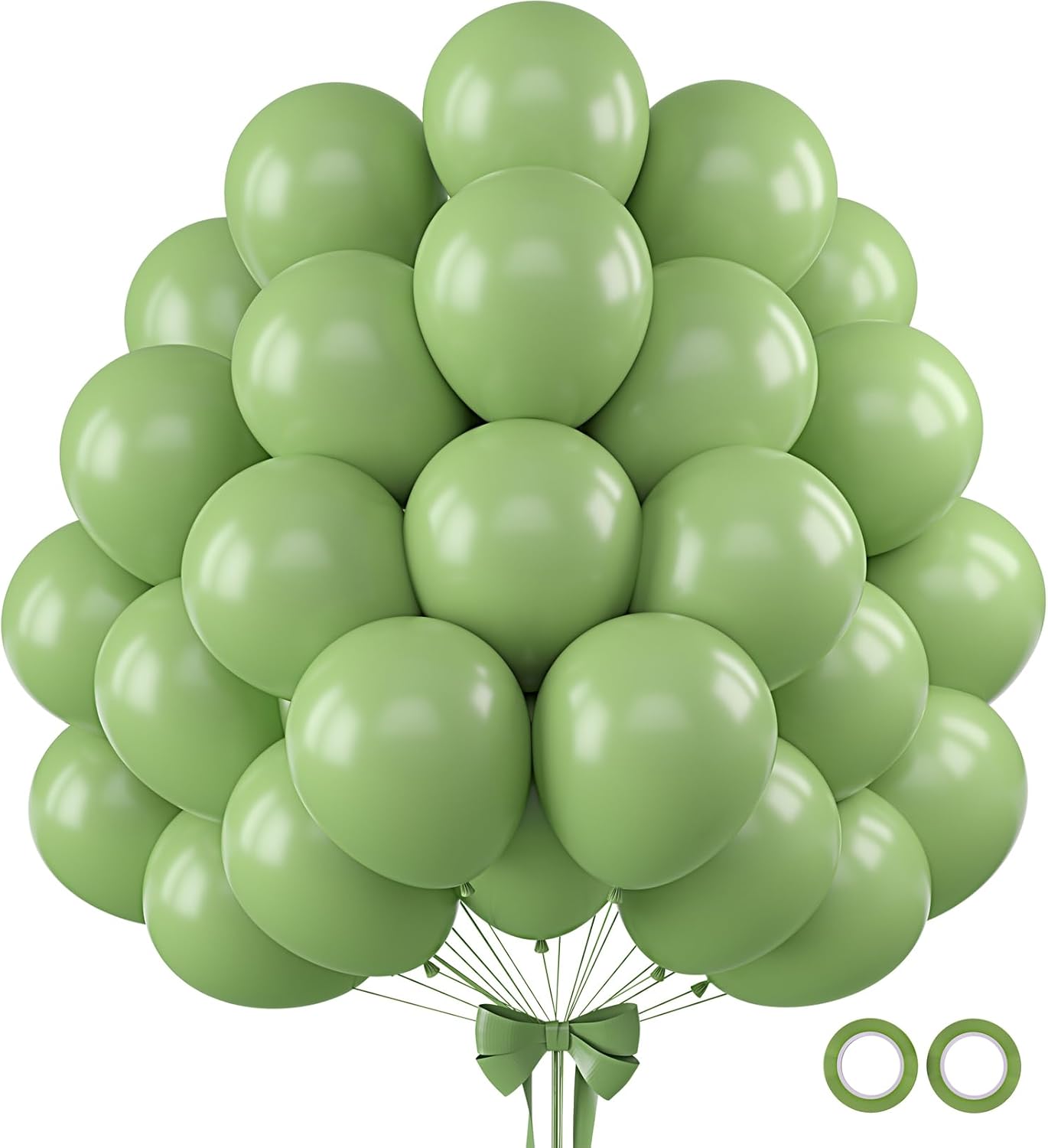 110pcs Sage Green Balloons 12 Inch Green Latex Balloon Garland Arch Kit for Birthday Baby Shower Anniversary Graduation Wedding Party Decorations