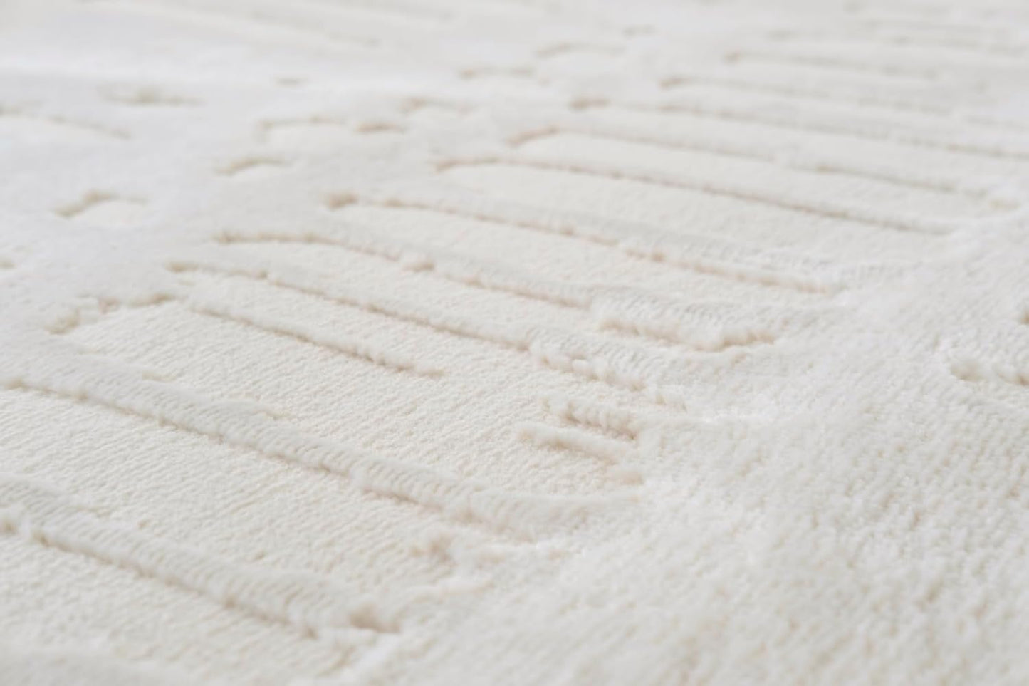 Revival Rugs Shell 6'7"x9' Washable Area Rug for Living Room Bedroom - 100% Recycled Oeko-TEX Certified, Medium Pile, Beige, Cream