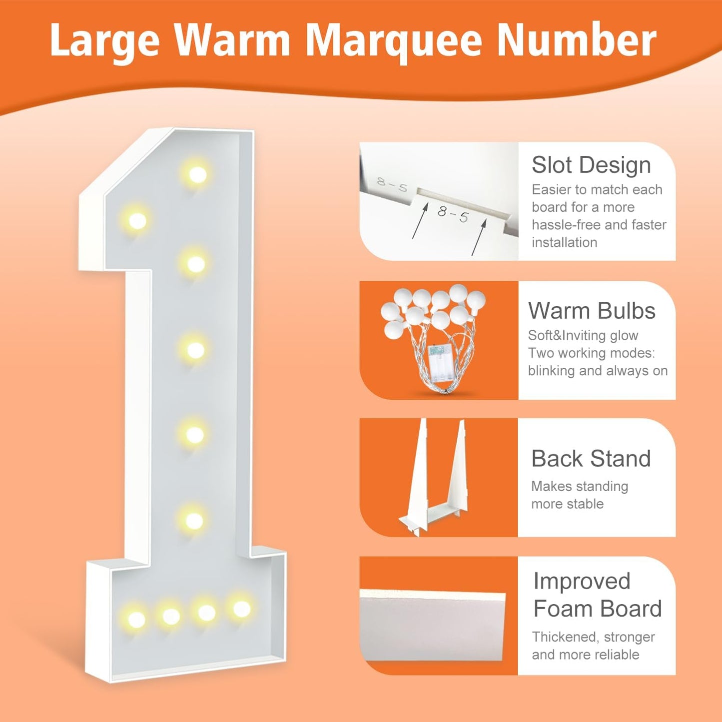 4FT Marquee Numbers 15, Large Light Up Numbers 15th Birthday Decorations for Girls Boys, Cardboard Number for Women Men Anniversary Party Decor Backdrop, DIY Foam Board Mosaic Number Sign