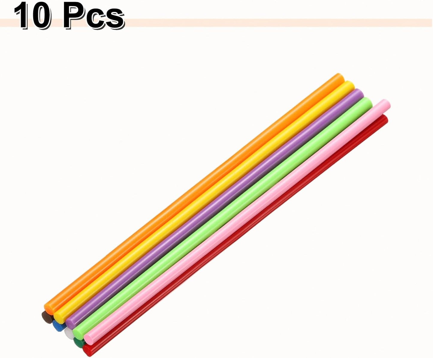 HARFINGTON 10pcs Hot Glue Sticks 0.28" Dia x 9.84" Long EVA Mini Hot Melt Adhesive Glue Stick for Hot Melt Gun Wood Plastic Glass Flowers Fabrics Foam, Multicolor