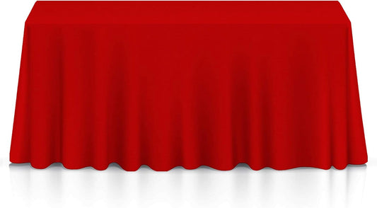 Lann's Linens - 10 Premium 90" x 156" Tablecloths for Wedding/Banquet/Restaurant - Rectangular Polyester Fabric Table Cloths - Red