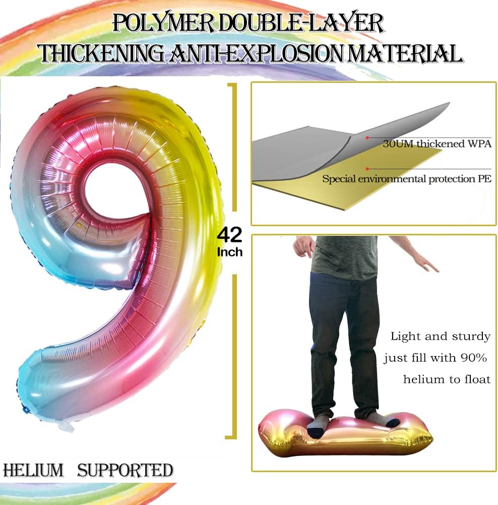 GOER Gold Foil Balloons Number 1,Huge Number Balloons for 1st Birthday Party Supplies Anniversary Decorations (3 pcs,42 inch,32 inch,16inch)