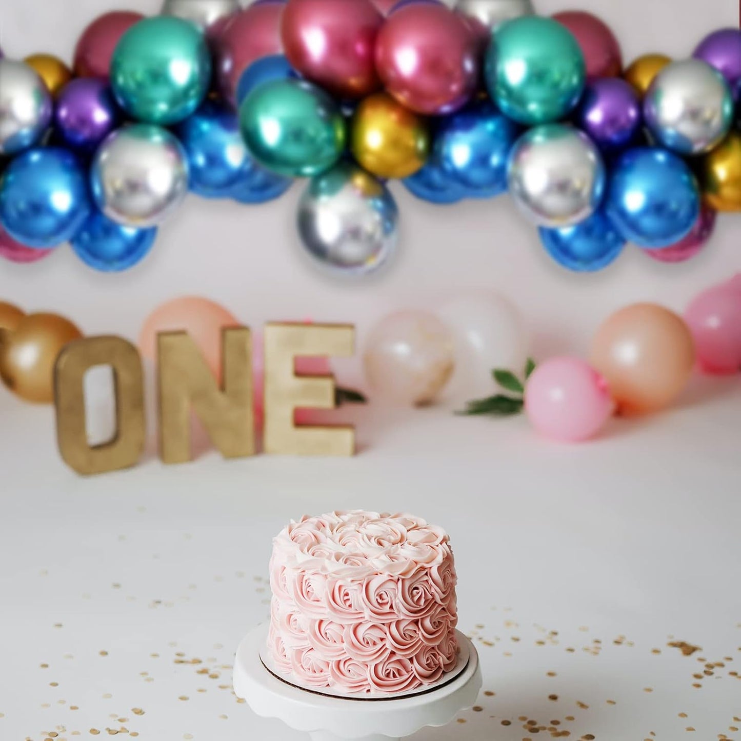 Colorful Party Balloons 12inch, 100Pcs Thickened Assorted Color Metallic Latex Balloons for Wedding Birthday Baby Shower (Multi)