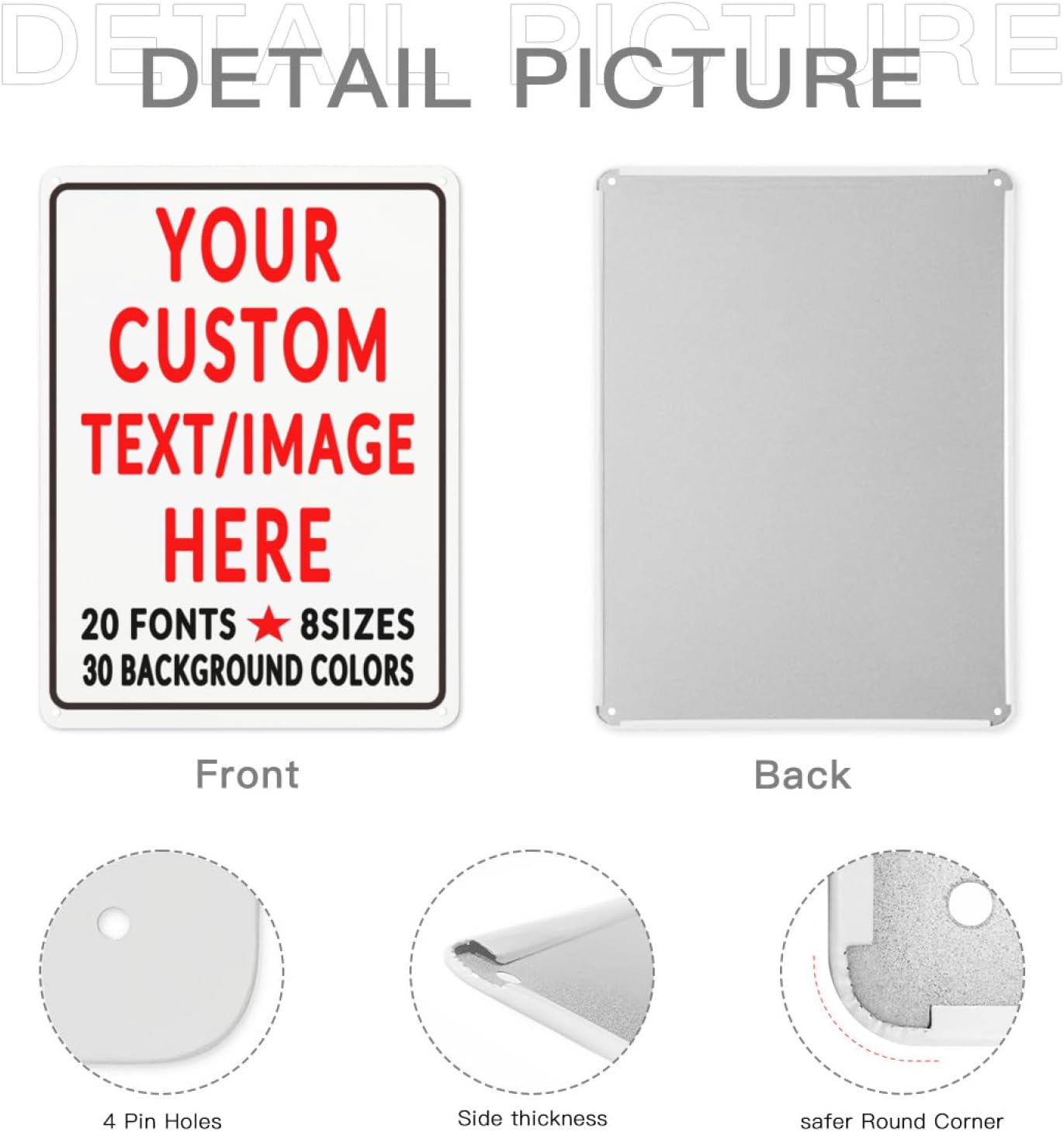 Custom Sign Personalized Custom Metal Sign, Customize For Office, Business, Workplace, Office, Home, Delivery Signs 8x12