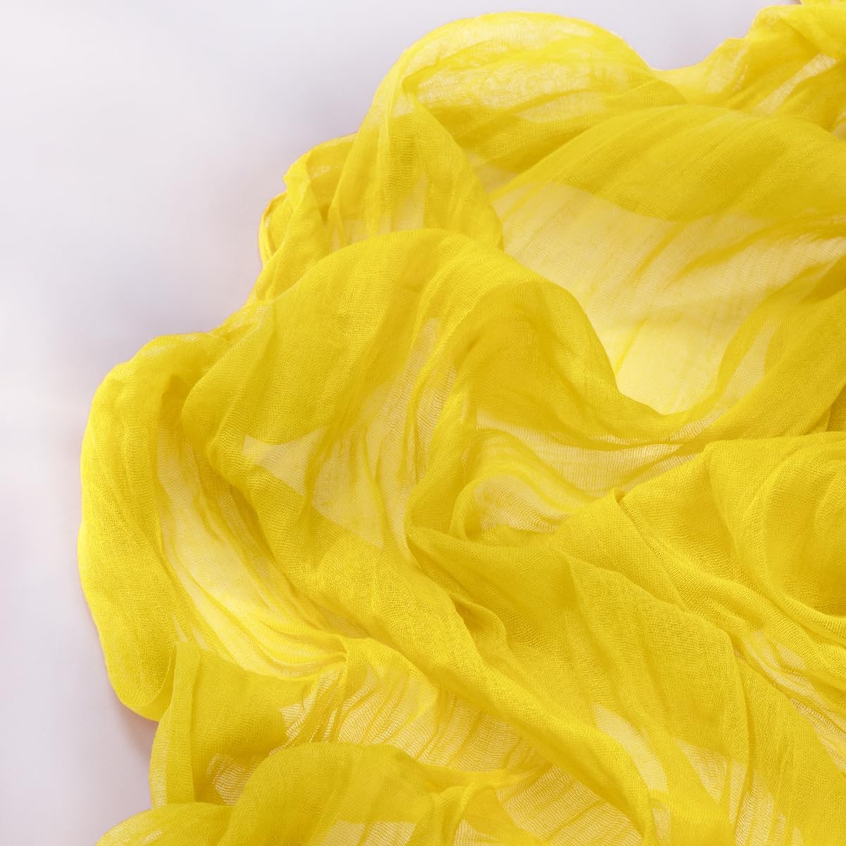 Lemon Yellow Cheesecloth Table Runner 6 Pack Fall Table Runners Boho Gauze 120 Inches Yellow Cheese Cloth Fall Table Decorations for Thanksgiving Wedding Bridal Baby Shower Parties Decor