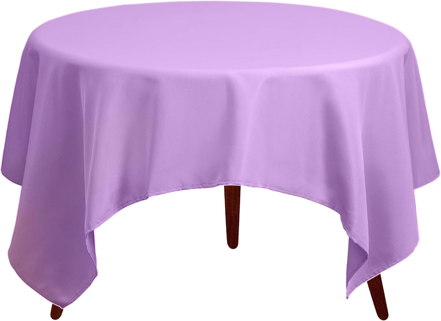Gee Di Moda Square Tablecloth - 85 x 85 Inch Lavender Table Cloth for Large Square or Round Tables - Heavy Duty Washable Fabric - for Buffet Table, Holiday Party, Dinner, Wedding & Baby Shower