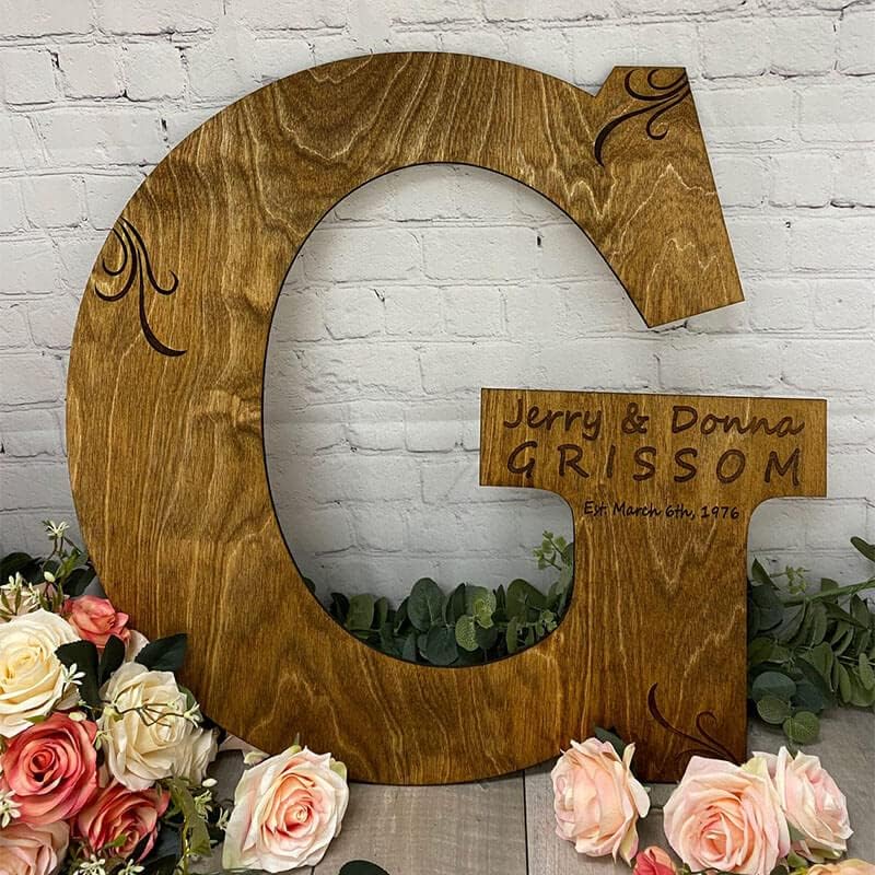 Personalized Wedding Guest Book Sign Custom Letter Name Date Rustic Wedding Guest Book Alternative Unique Guest Book for Wedding Anniversary Decor (Style 6)