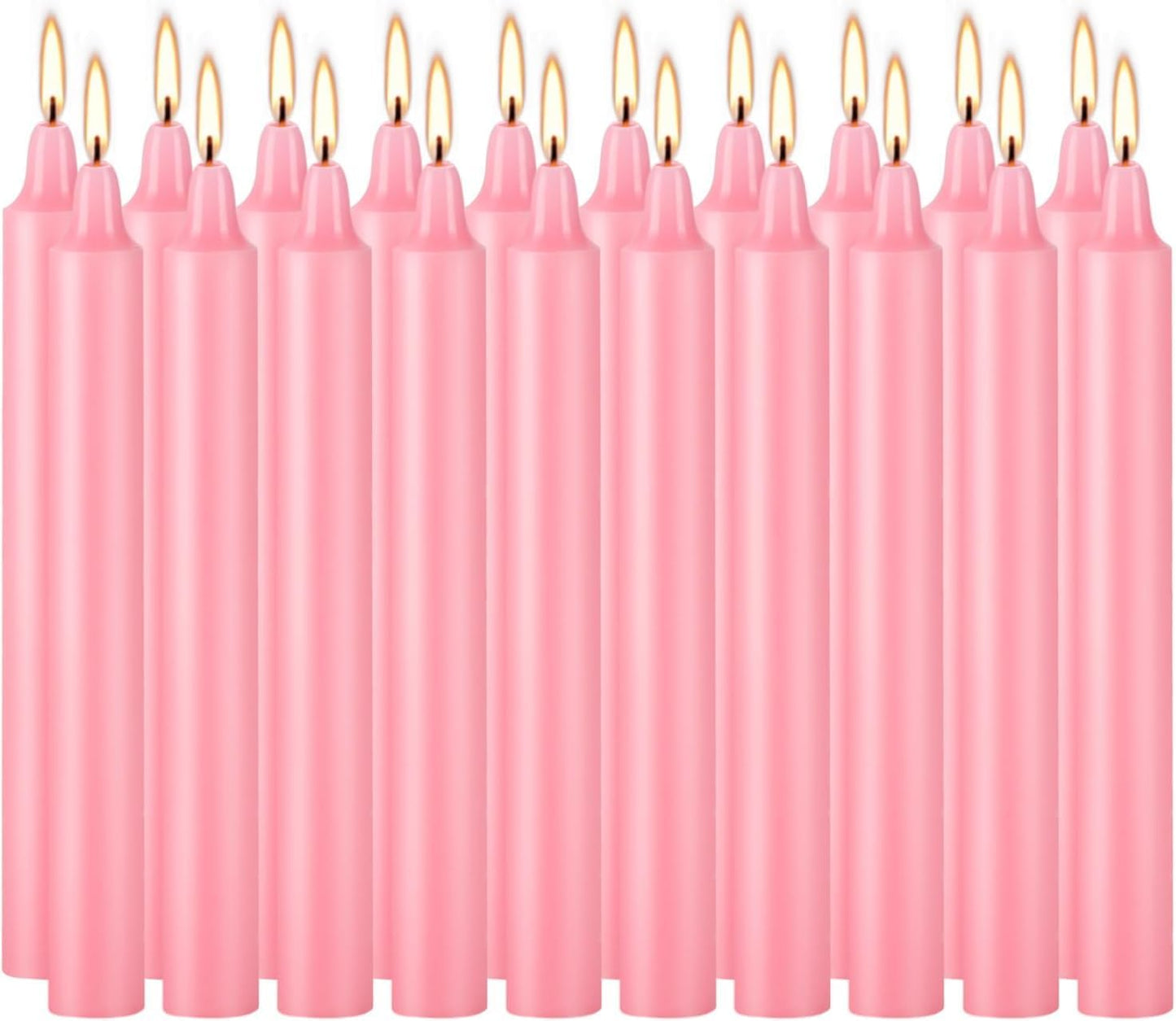 Set of 40 Pink Candles – Spell Chime Candles for Valentine's Day,Wedding,Rituals, Prayer, Birthdays, Meditation, Altar -0.5X4 Inch Tall, Unscented (Pink)