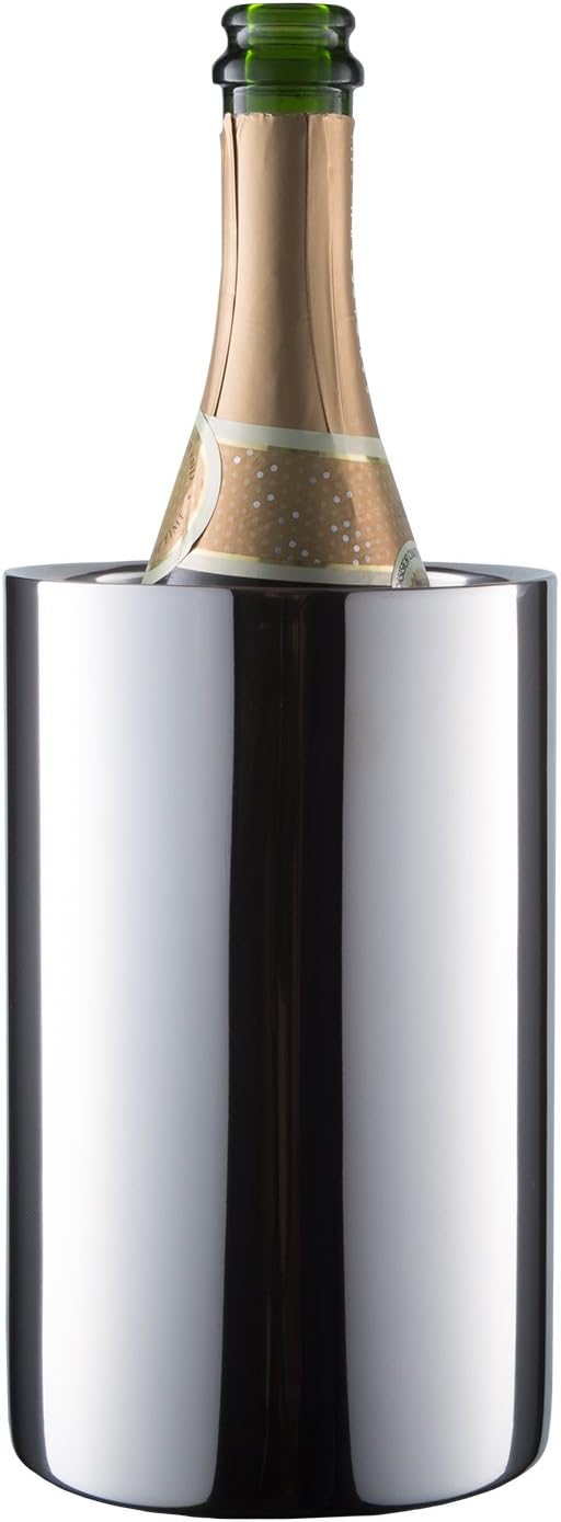 Wine Chiller - Elegant Champagne Bucket, Insulated Bottle Cooler Bucket to Keep Wine and Champagne Chilled without Ice, Fits Any Single Bottle 750 ml