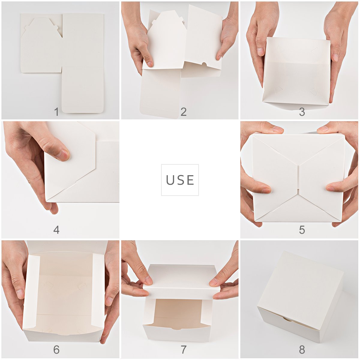 MESHA 3x3x3'' 100PC Cardboard Gift Boxes with Lids, Small for Bridesmaid Groomsmen Gifts,Cupcakes, Crafting, Party Wedding Favor, Bridal Baby Shower, White
