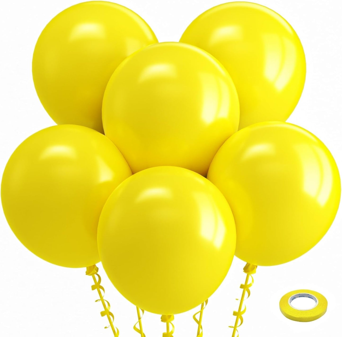 Bezente Yellow Balloons 18 Inch - 30 Pack Large Thick Yellow Balloons Big Round Yellow Latex Balloons for Bridal Shower Birthday Sunflower Theme Party Decorations