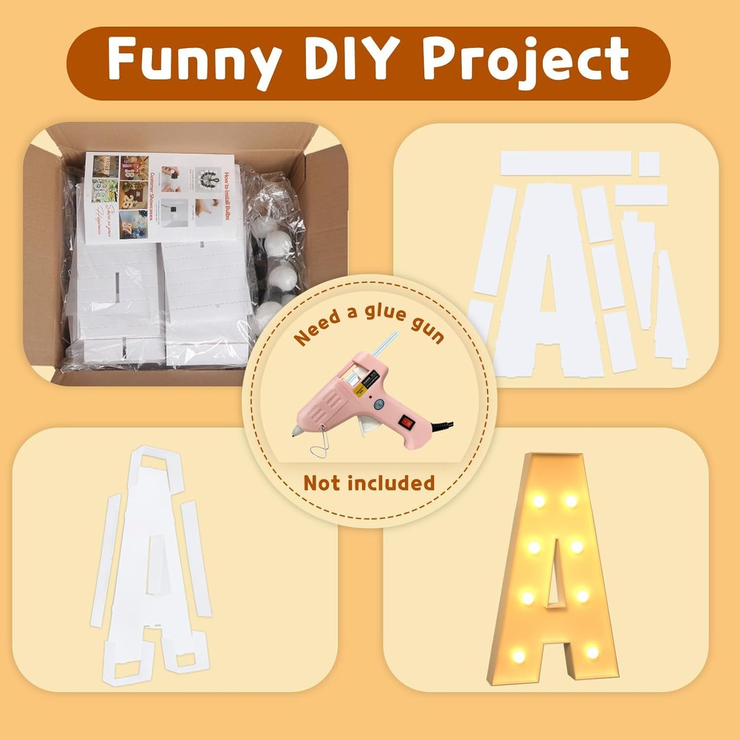imprsv Marquee Light Up Letters, 3FT Mosaic Letters with Light for Baby Shower Graduation Party Decor, Large V for Engagement Wedding Party Decorations (Need to Assemble)