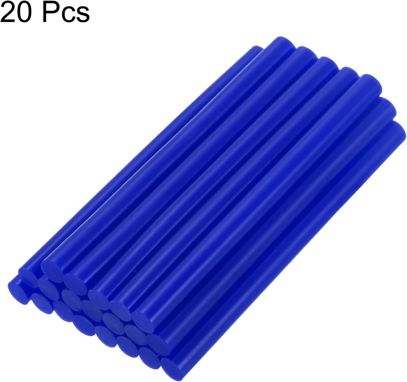 uxcell 20pcs Hot Glue Sticks for Glue Gun 7mm/0.27-inch x 8-inch Mini Hot Melt Adhesive Glue Stick Bright Blue