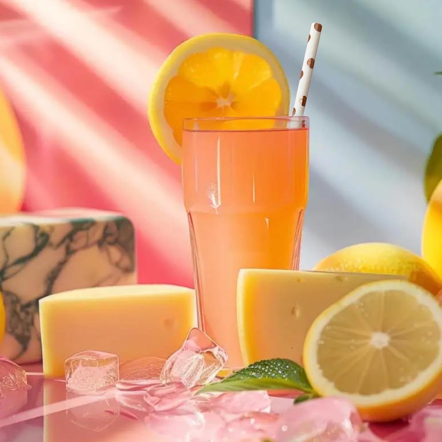 YAOSHENG [100 Pack] Pink & Gold Paper Straws Disposable, 100% Biodegradable Multi-Pattern Party Straws For Birthday, Wedding and Holiday Decoration (rose gold)