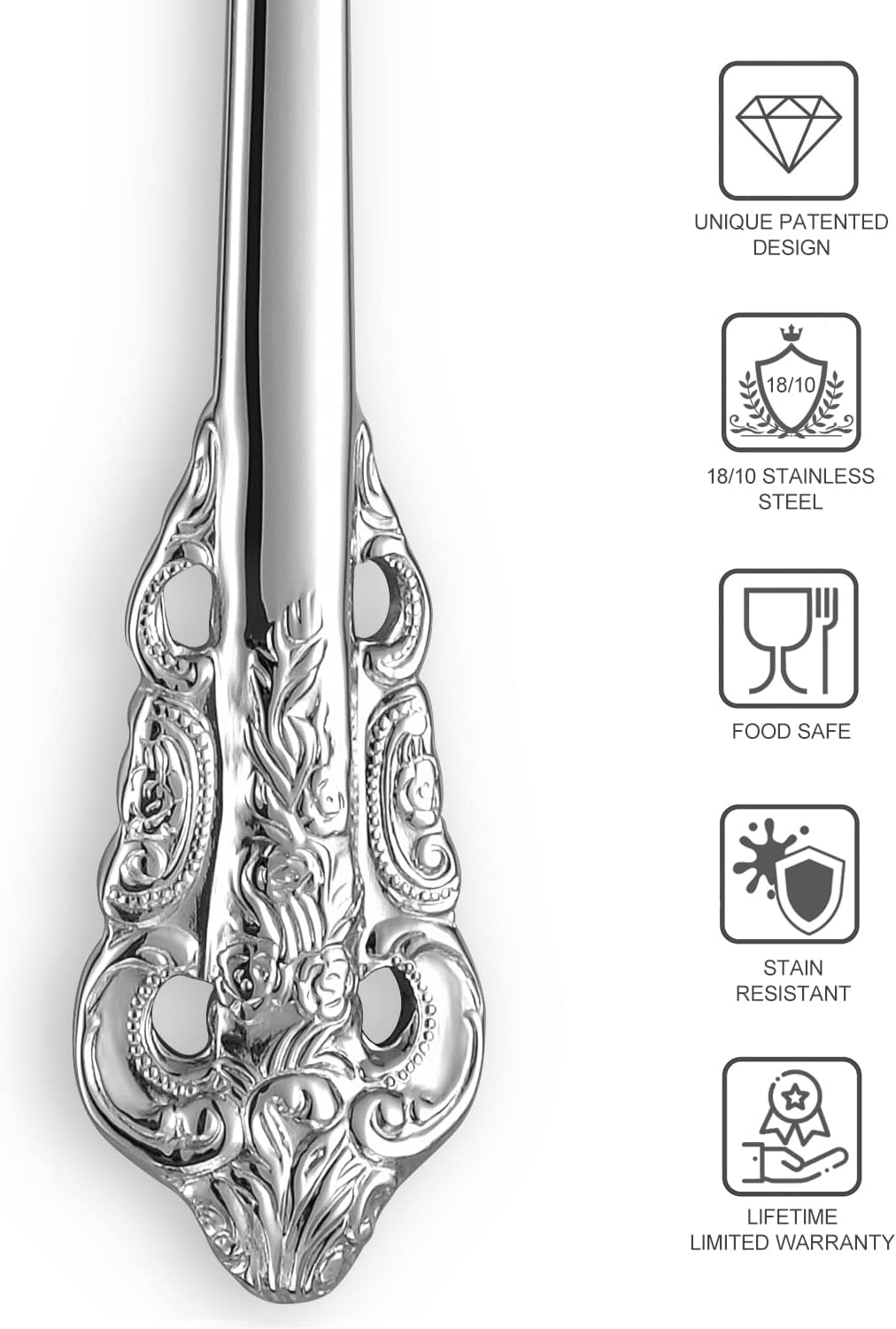 KEAWELL Luxury 6.3" Teaspoons, 18/10 Stainless Steel, Gorgeous Small Spoons, Stirring, Mixing, Sugar, Cake, Dessert Spoons, Mini Antipasto spoons (Silver)