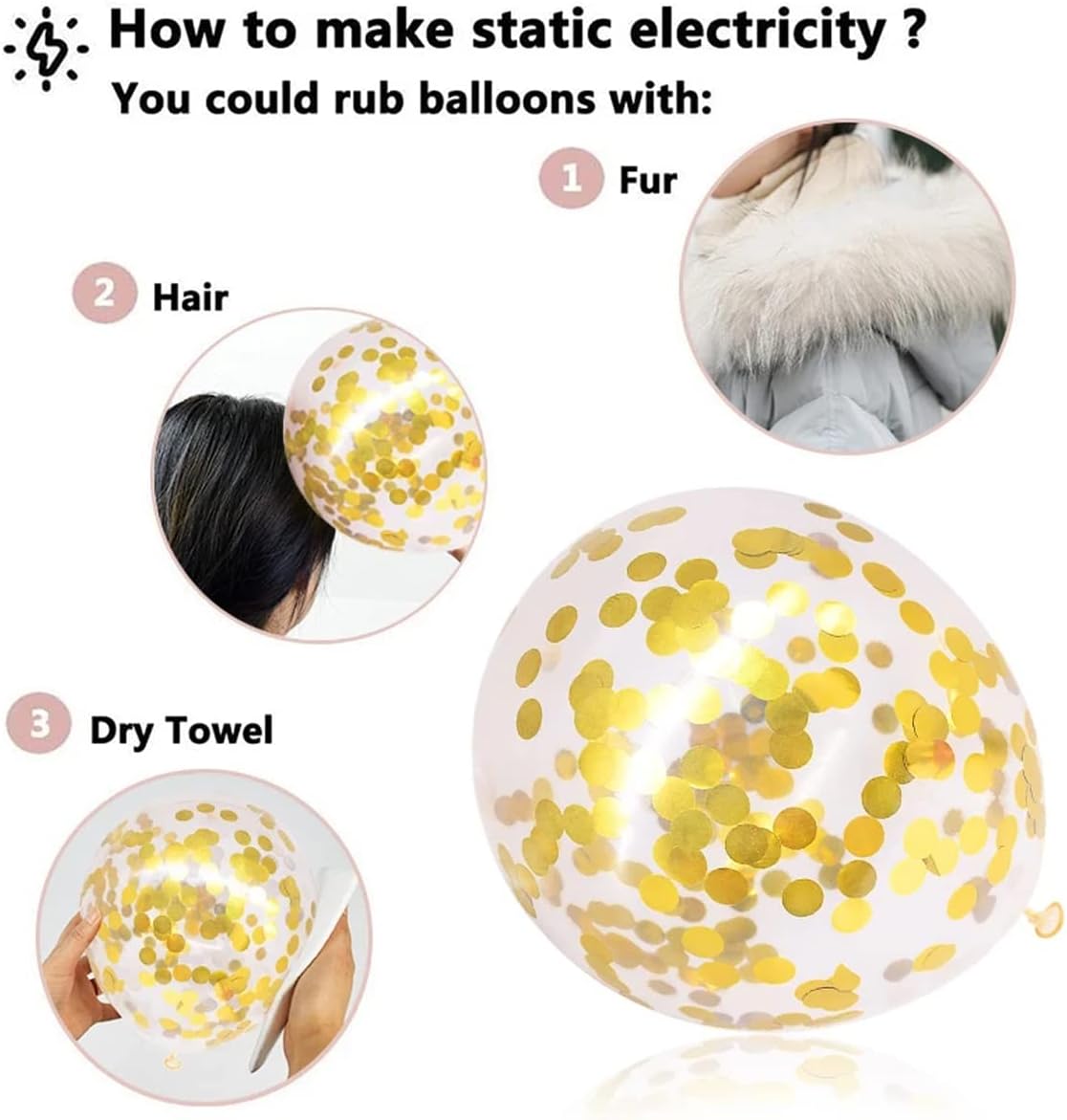 100Pcs Confetti Balloons 12 Inch Colorful Party Balloons Gold Sequin Balloon Set Assorted Color Latex Helium Balloons for Birthday Party Wedding Baby Shower Christmas Arch Decorations