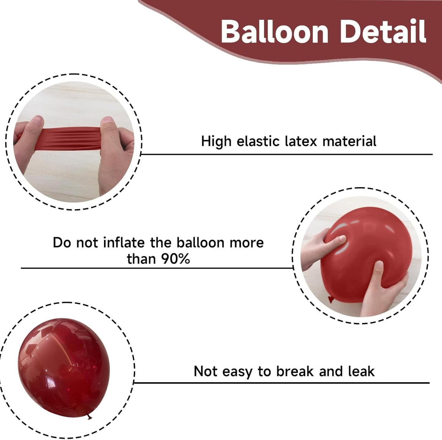 Black Burgundy Balloons, 52 PCS Burgundy Gold Balloons, 12 Inch Red Black Latex Balloon with Confetti Bat Printed Balloon for Kids Party Decorations