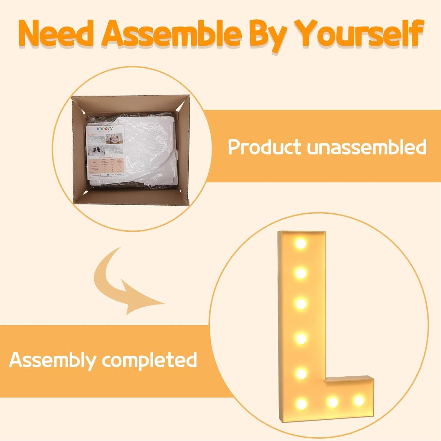 Marquee Letters 3 Feet Tall Large Light Up Letters L Happy Birthday Decorations Marry Me Engagement Party Decor Yellow Light Birthday Decorations Balloon Arch Kit Foam Sign L