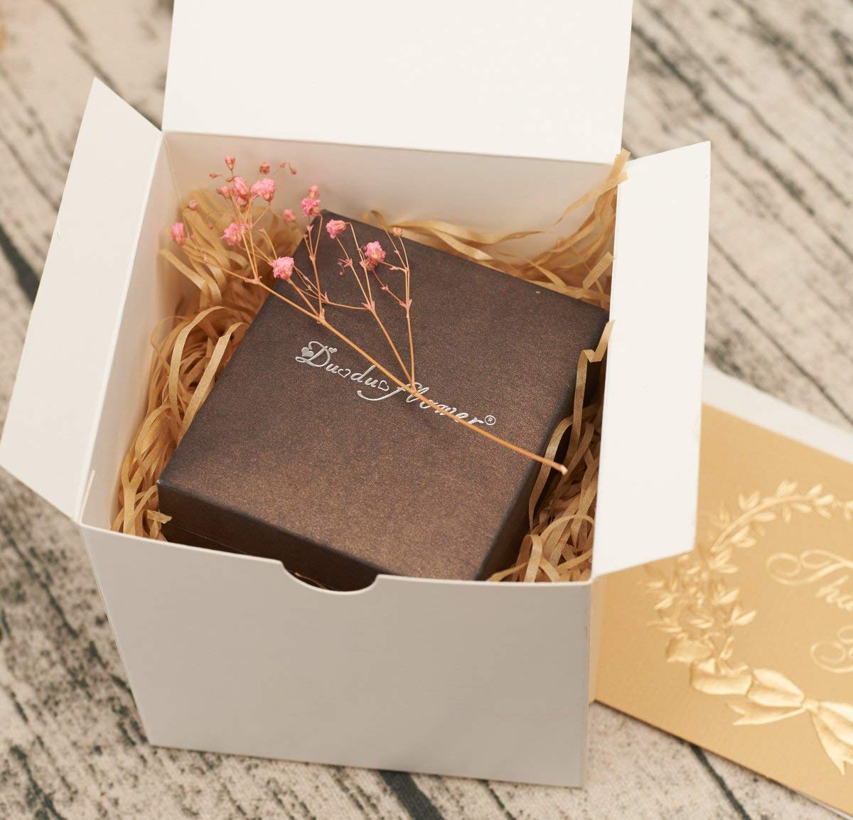 MESHA Small White Gift Boxes 4x4x4'' 10 Pack, Gift Boxes with Lids for Bridesmaid Gifts, Groomsmen, Godmother, Wedding & Party Favor, Bridal Shower, Cupcake Boxes