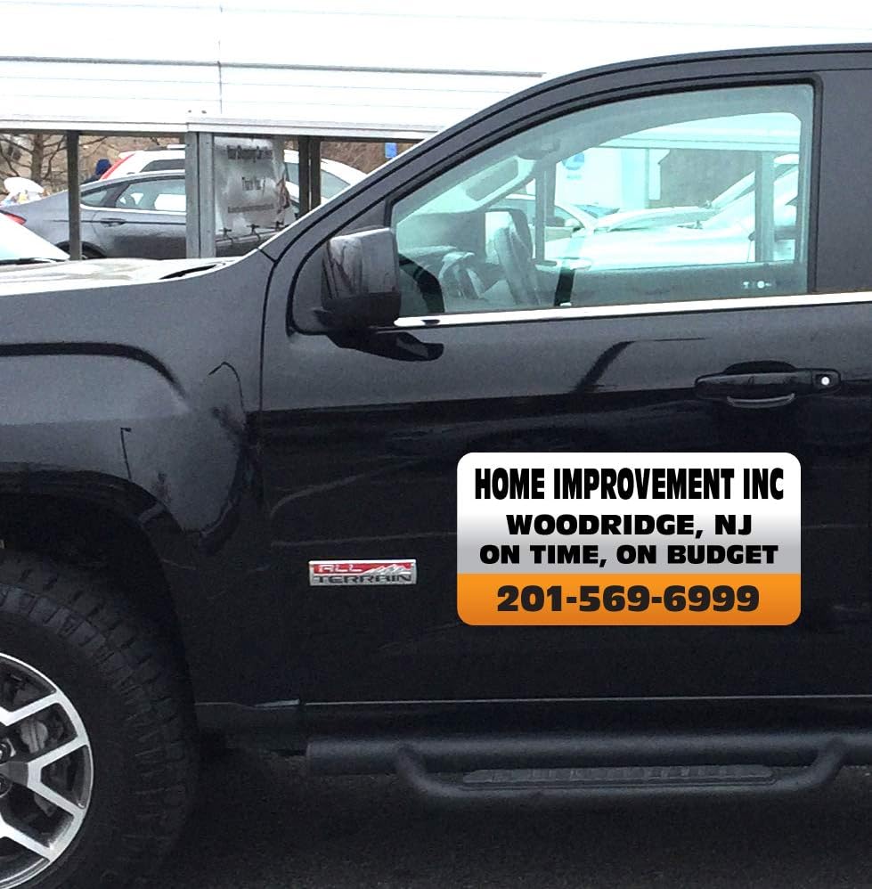 Car Magnet Signs Custom - 24"x12" (Set of 2), 30-mil Thickness with Rounded Corners (Orange)