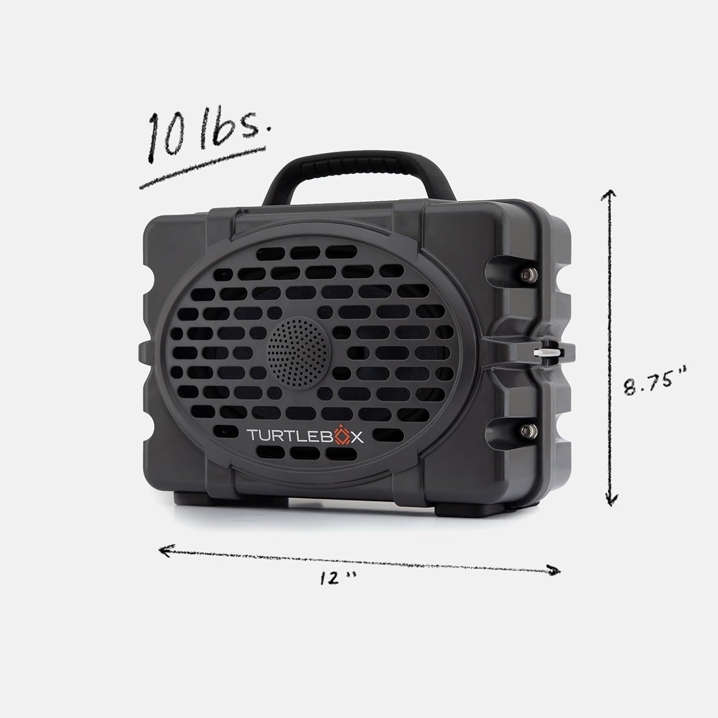 Turtlebox Original Gen 3: Portable Outdoor Bluetooth Speaker – Ultra-Loud (120dB), Waterproof (IP67), Rugged, Impact-Resistant, 3-Day Battery | Party Mode: Unlimited Pairing Stereo, Gray/Kelly Green