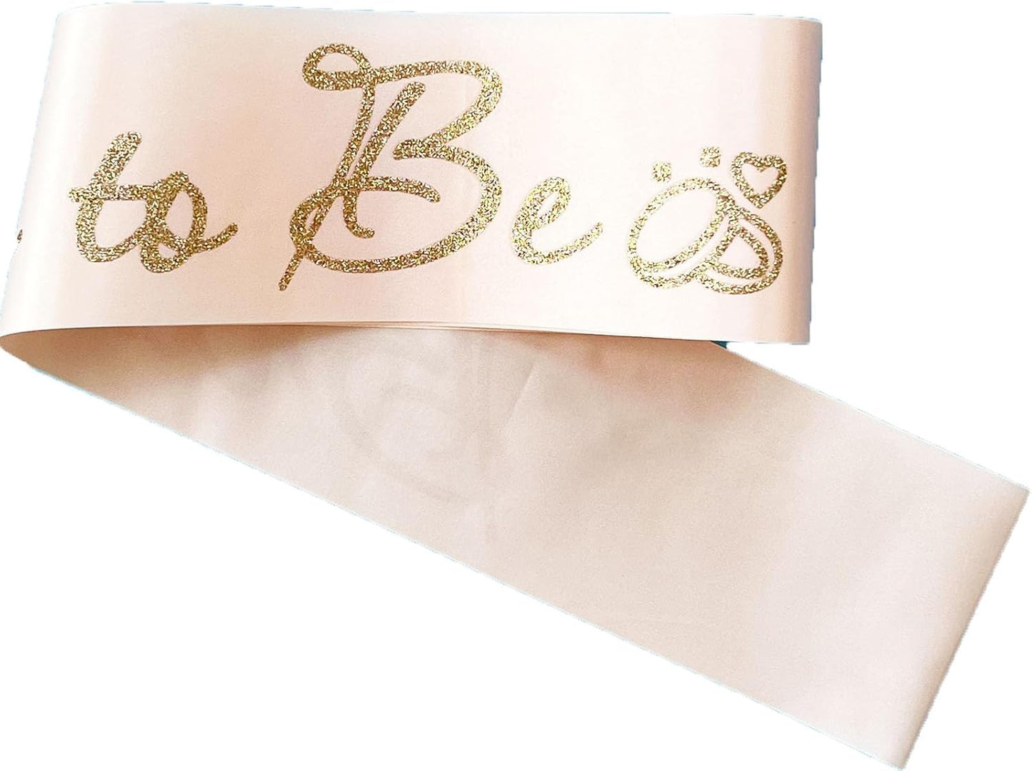 Rose Gold Bride to Be Sash for Bridal Shower Bachelorette Party Wedding Hen Party Decorations Engagement Gifts Favors Miss to Mrs Sash with Glitter Letter Gold