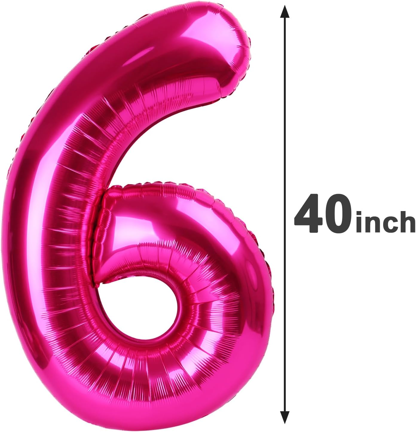 Hot Pink Number 16 Balloon 40 inch, Number 16 Birthday Balloon for Boy Girl, Hot Pink Foil 16 for 16 Birthday Party, Anniversary Celebration Number Balloons Decorations