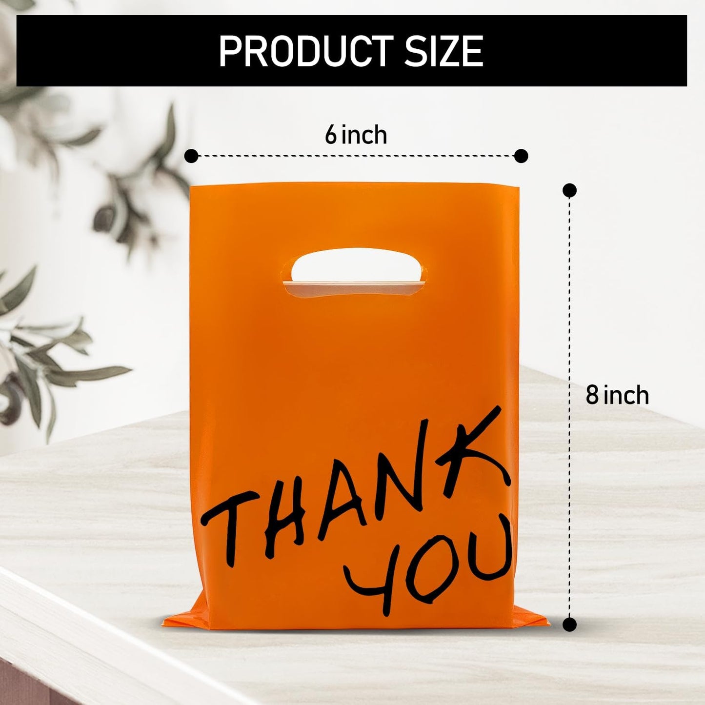 Goodie Bags, 100 PCS 6" x 8" Party Favor Bags, Thank You Bags, Small Gift Bags for Kids, Merchandise Bags for Small Business, Goody Bags for Weddings, Christmas, Halloween, Craft,10 Color