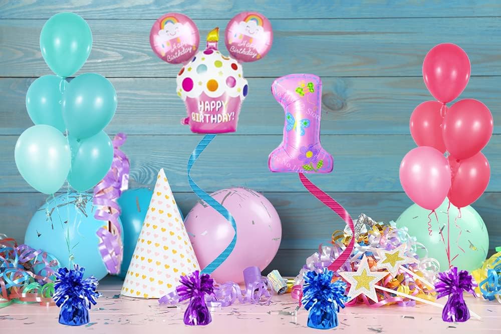 Metallic Balloon Weights, Birthday Party Favors, Novelty and Gag Gifts, 5.5" Inches, 12-Pack (Silver)