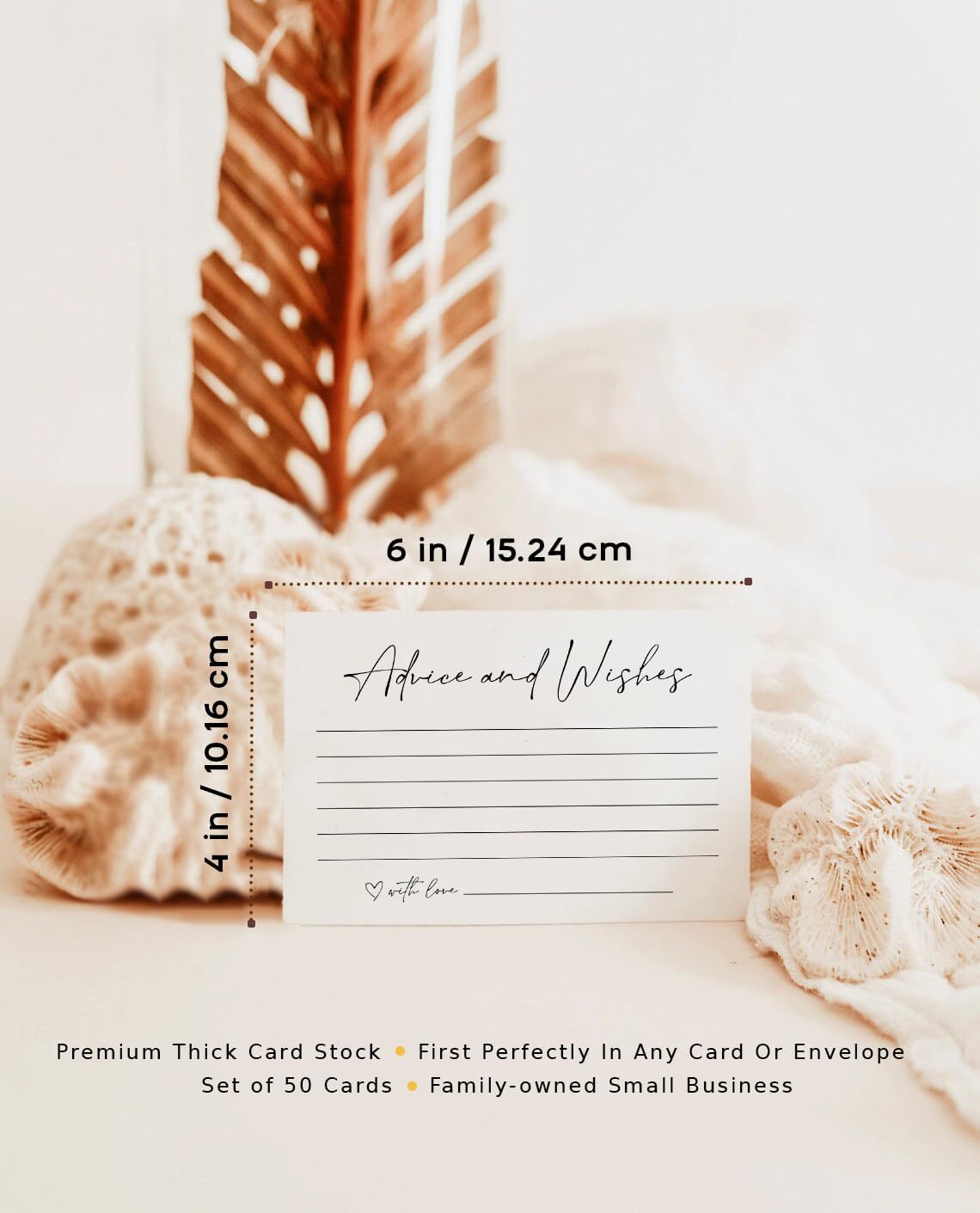 GardenCity Advice and Wishes Cards for Any Event – Well Wishes & Wedding Advice Cards for Bride & Groom, Wedding Reception, Baby Shower, Birthday, Graduation, or Retirement, 50 Pack, Minimalist