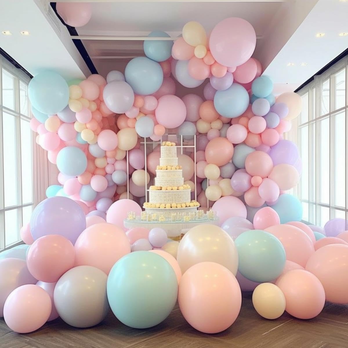 90 Pack 18 inch Pastel Balloons 10 Kinds Colors Latex Colorful Party Balloon Bulk for Various Party Events Decorations