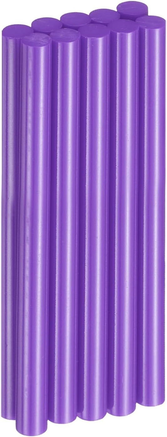 HARFINGTON 10pcs Hot Glue Sticks 0.43" Dia x 5.91" Long EVA Mini Hot Melt Adhesive Glue Stick for Hot Melt Gun Wood Plastic Glass Flowers Fabrics Foam, Purple