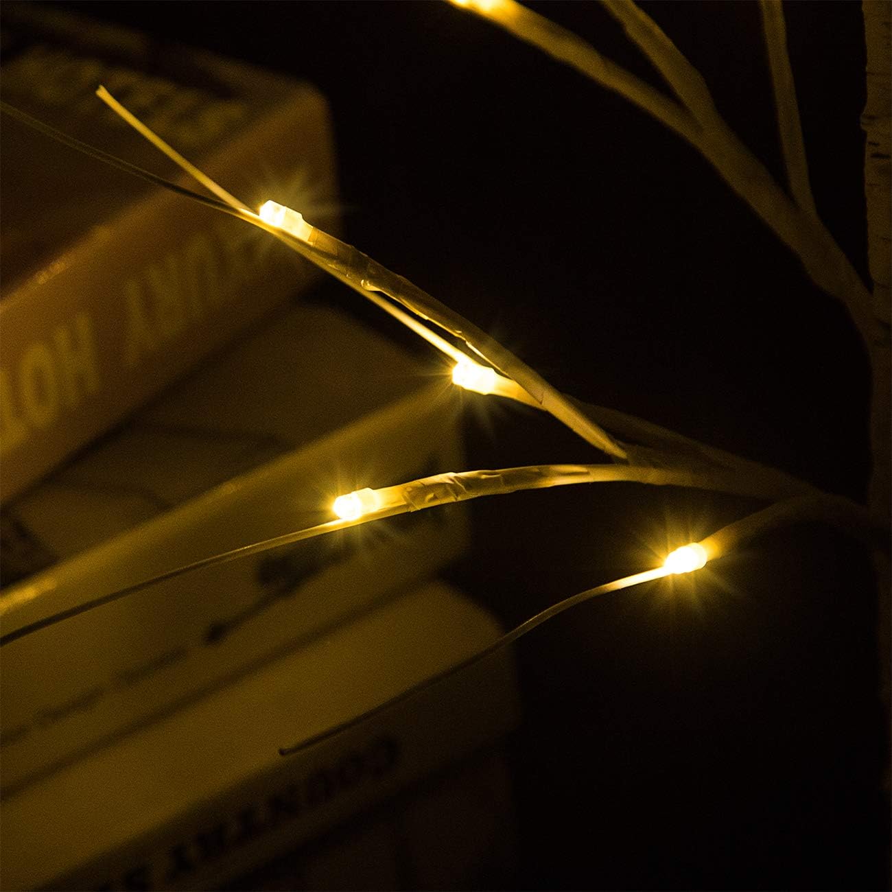 Sunnyglade 2PCS 2Ft 24 LED Birch Tree Light Bonsai Tree Light Warm White for Home Wedding Festival Party Christmas Decoration