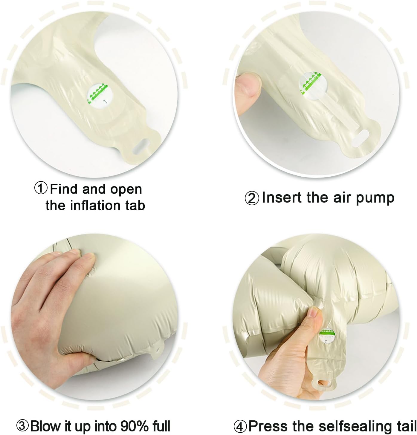 Cream White 6 Number Balloon 40 Inch Mylar Foil Birthday Balloon, Digital Balloons for 6 16 Boy Girl Party Decorations Supplies, Big Helium Balloon Numbers for 26 36 46 60 Men Women Anniversary