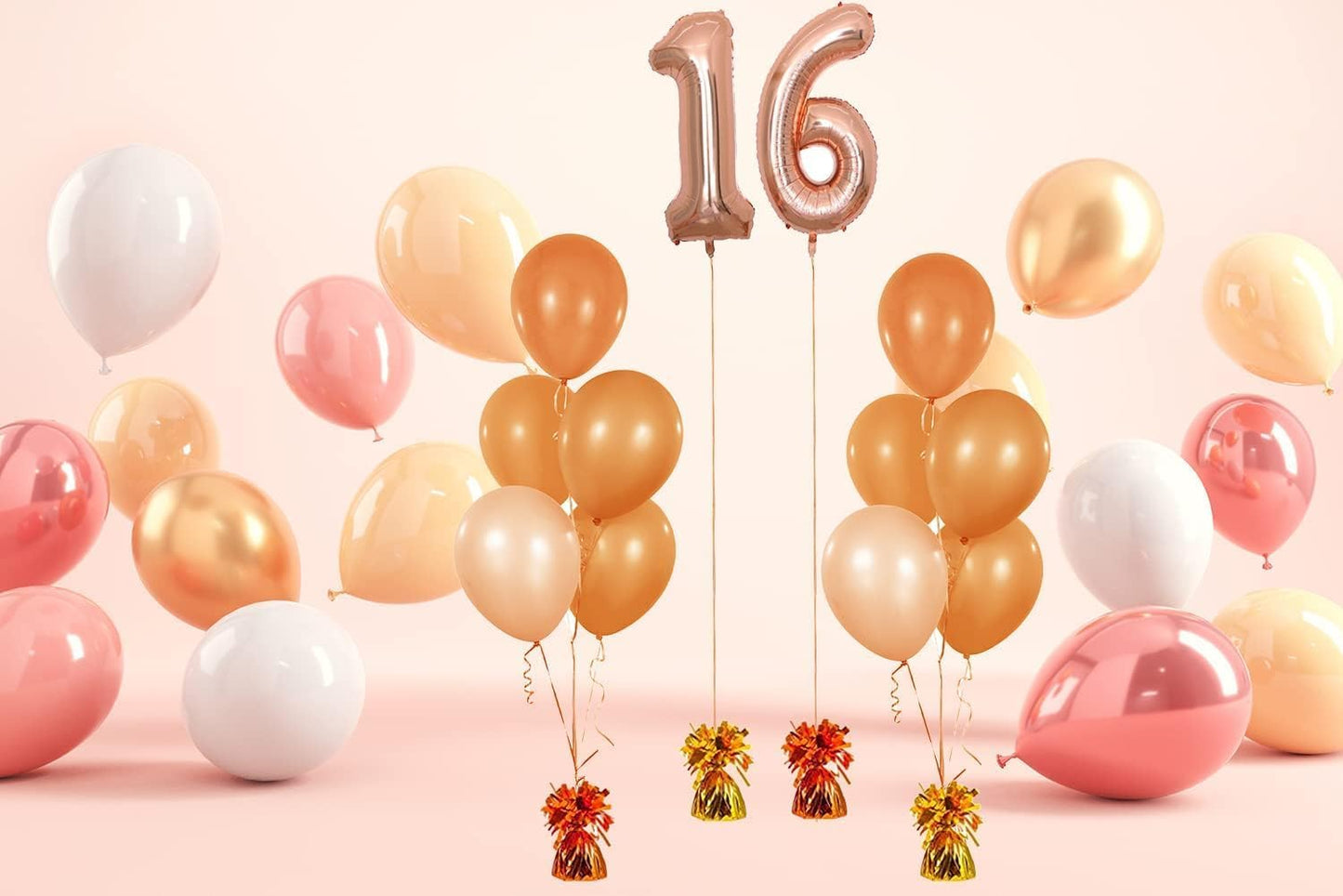 Metallic Balloon Weights, Birthday Party Favors, Novelty and Gag Gifts, 5.5" Inches, 12-Pack (White)