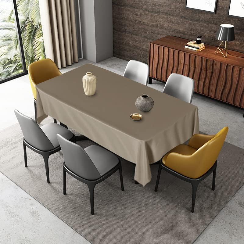 Fitable Rectangle Tablecloth Stain and Wrinkle Resistant Washable Polyester Table Cloth for Buffet Parties and Camping (60x120 inch, Taupe)