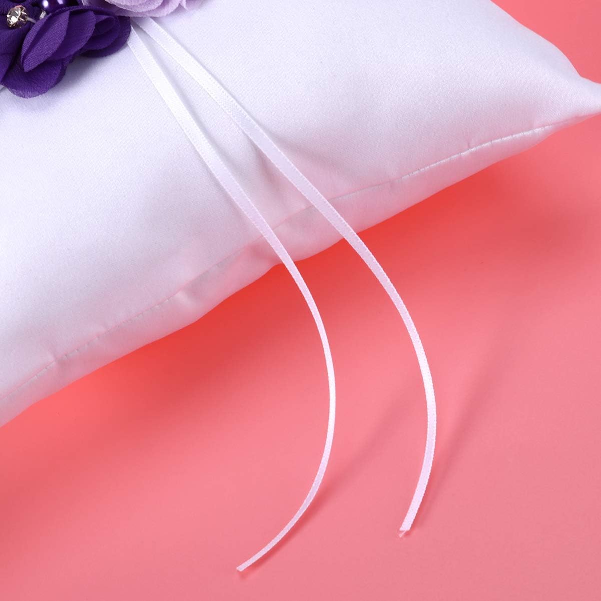 Couples Gifts Wedding Ring Pillow Wedding Girl Basket Ring Pillow Bearer Pillow Set 20x20cm Pillow for Holder Ceremony Dresses Cushion Boy s