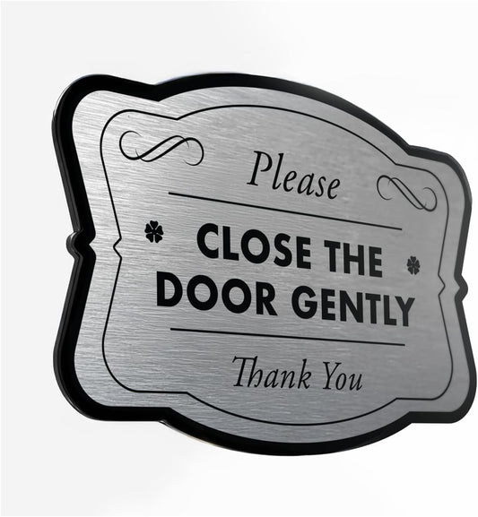 Custom Outdoor Personalized Aluminum Driveway Signs - Waterproof USA Made, Design 3 Metallic Silver 18x12