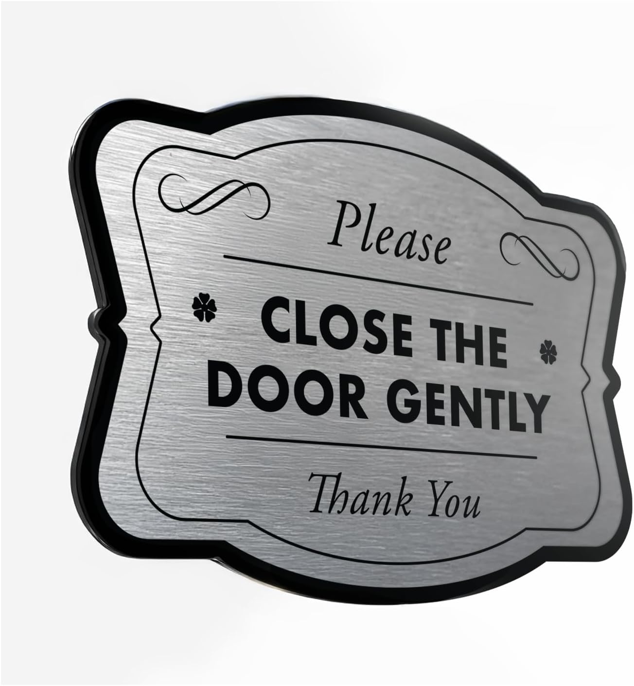 Custom Decorative Outdoor Metal Signs, Personalized Aluminum Signs, Customized Driveway Signs, Waterproof Signs Made In USA, Design 3 Metalic Silver 18x18 In